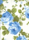 BLAUWEISS18 Roses bleu-blanc allover