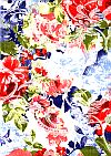 BUNT24 Roses bleu-rose Jacquard allover