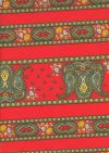 ROT44 Indienne Paisley rouge Streifen